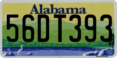 AL license plate 56DT393
