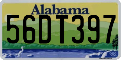 AL license plate 56DT397