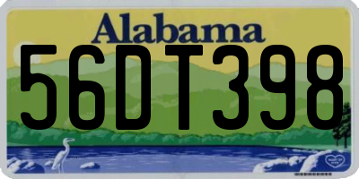 AL license plate 56DT398