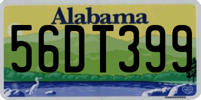 AL license plate 56DT399
