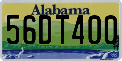 AL license plate 56DT400