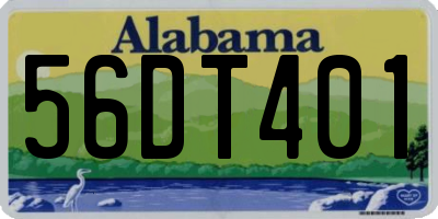AL license plate 56DT401