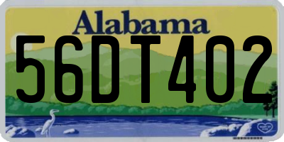 AL license plate 56DT402