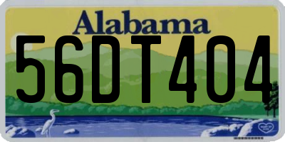 AL license plate 56DT404