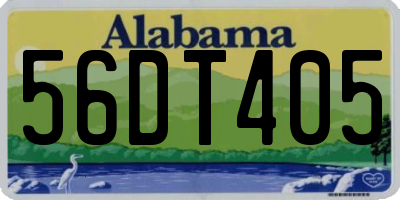 AL license plate 56DT405