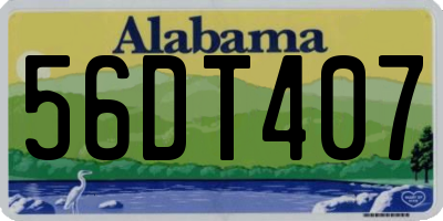AL license plate 56DT407