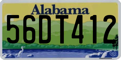 AL license plate 56DT412