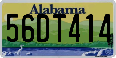 AL license plate 56DT414