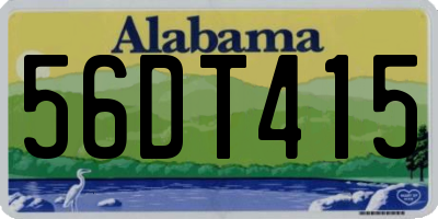 AL license plate 56DT415