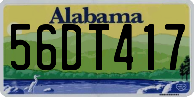AL license plate 56DT417