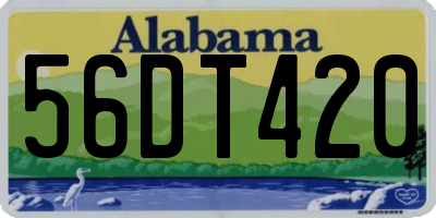 AL license plate 56DT420