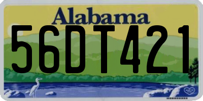 AL license plate 56DT421