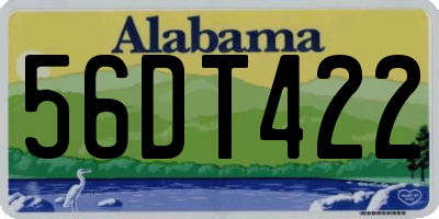 AL license plate 56DT422