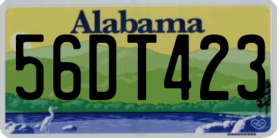 AL license plate 56DT423