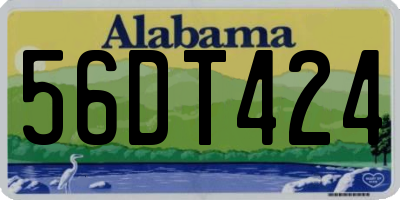 AL license plate 56DT424