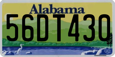 AL license plate 56DT430
