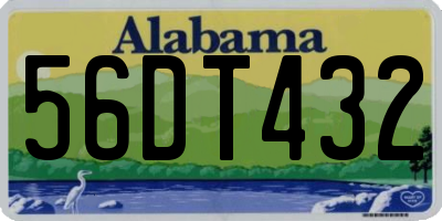AL license plate 56DT432