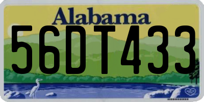 AL license plate 56DT433