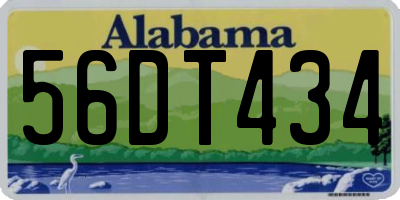 AL license plate 56DT434