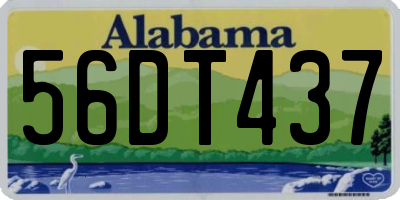 AL license plate 56DT437