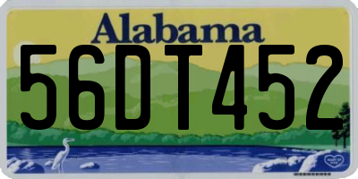 AL license plate 56DT452