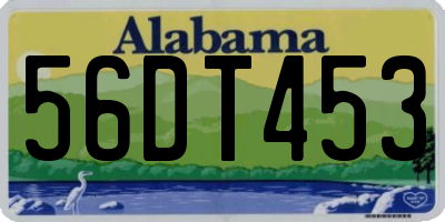 AL license plate 56DT453