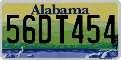 AL license plate 56DT454