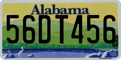 AL license plate 56DT456