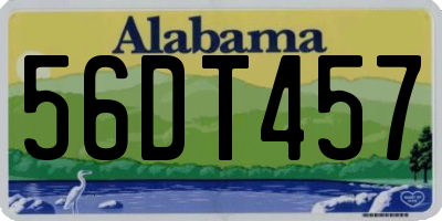 AL license plate 56DT457