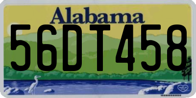 AL license plate 56DT458