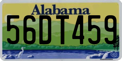 AL license plate 56DT459