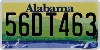 AL license plate 56DT463