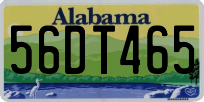 AL license plate 56DT465