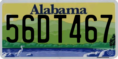 AL license plate 56DT467