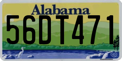 AL license plate 56DT471