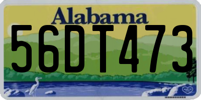 AL license plate 56DT473