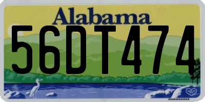 AL license plate 56DT474