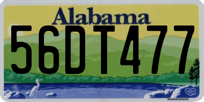 AL license plate 56DT477