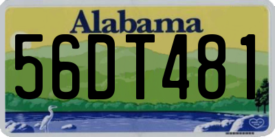 AL license plate 56DT481