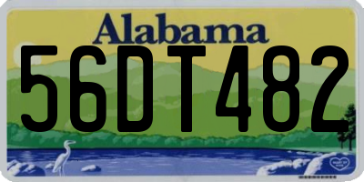 AL license plate 56DT482