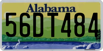 AL license plate 56DT484
