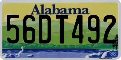 AL license plate 56DT492