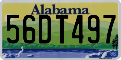 AL license plate 56DT497