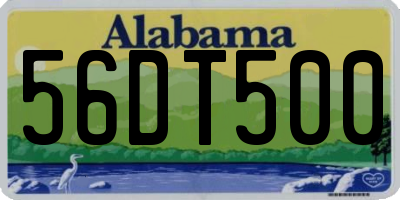 AL license plate 56DT500