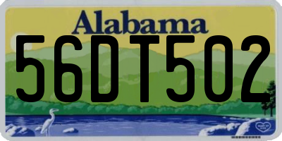 AL license plate 56DT502