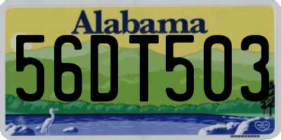 AL license plate 56DT503