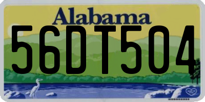 AL license plate 56DT504