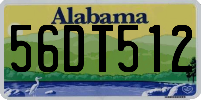 AL license plate 56DT512