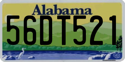 AL license plate 56DT521