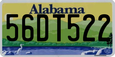 AL license plate 56DT522